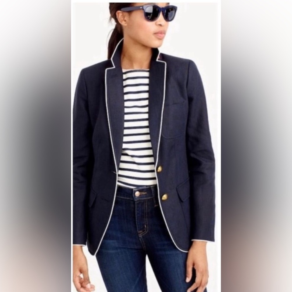J. CREW || Rhodes Navy Nautical Blazer. Sz. 2